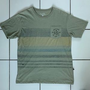 Salt Life Army Green With Pocket on Left Peck T-Shirt / Size M